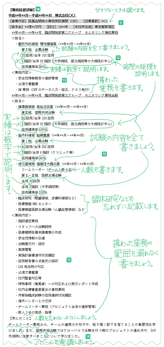 職務経歴詳細